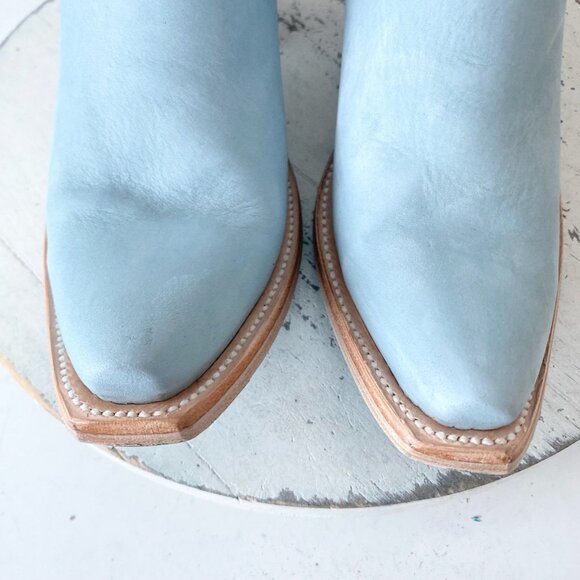 Lane EMMA JANE Womens Cowboy Boots 6.5 Western Light Blue Cowgirl Mid Calf Tall - Picture 6 of 11
